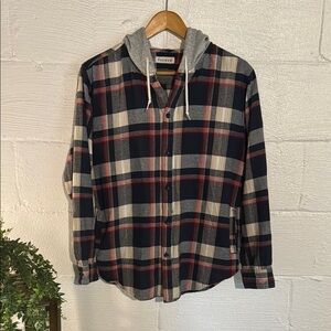 EUC Pacsun Flannel Hoodie